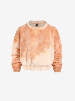 ZAFUL Plus Size Tie Dye Fluffy Teddy Sweatshirt