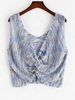 ZAFUL Plus Size Tie Dye Twist Front Knit Tank Top
