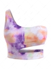 ZAFUL Plus Size Tie Dye Underboob Cropped Bikini Top Xxxl Light purple