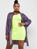 ZAFUL Plus Size Zebra Front Pocket Longline Shirt