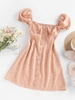 ZAFUL Puff Sleeve Tiny Floral Mini Dress Xl Orange