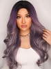 zaful Purple Gradient Color Long Wavy Synthetic Wig