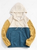 ZAFUL Quarter Zip Contrast Corduroy Hoodie Xl