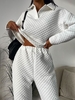 ZAFUL Quilted-style Textured Button Front Tracksuit Xl White