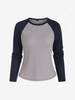 ZAFUL Raglan Sleeve Textured Two Tone Plus Size Tee