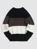 ZAFUL Raglan Sleeves Colorblock Chunky Sweater Xxl Black