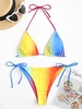 ZAFUL Rainbow Halter String Bikini Swimwear S