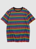 ZAFUL Rainbow Stripe Short Sleeve T-shirt M