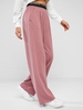 ZAFUL Raw Hem Graphic Wide Leg Sweatpants L Light purple