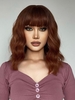 zaful Reddish Brown Full Bang Shoulder Length Synthetic Wig