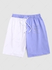 ZAFUL Reflective Face Letters Print Two Tone Graphic Sports Sweat Shorts Xxl Light purple