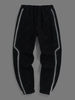 ZAFUL Reflective Stripe Fleece Sports Jogger Pants S Black