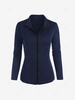 Zip Up Thumb Hole Slim Gym Jacket S Deep blue