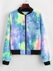 Zip Up Tie Dye Corduroy Jacket M Blue