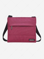 Zipper Business Square Canvas Crossbody Bag