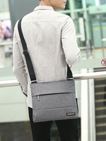Zipper Business Square Canvas Crossbody Bag
