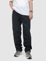 Zipper Button Loose Denim Jeans 40 Black