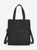 Zipper Crossbody Straw Tote Bag