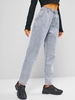 Zipper Fly Pocket Mom Jeans M Light blue