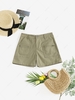 Zipper Fly Straight Cargo Shorts M Light coffee