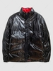 Zipper Pockets Zip Up Padded Puffer Jacket Xs Black