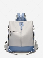 Zippered Colorblock Backpack