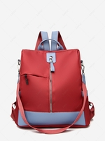 Zippered Colorblock Backpack