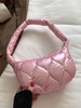 Zippered Quilted Padded Puffer Shoulder Bag