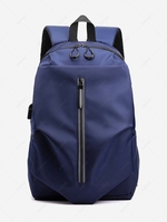 Zippered Reflective Panel Travel Backpack