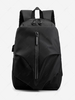 Zippered Reflective Panel Travel Backpack