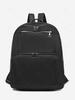 Zippered Solid Oxford Cloth Backpack