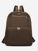Zippered Solid Oxford Cloth Backpack