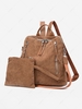 Zippers Large Capacity Backpack with Coin Purse