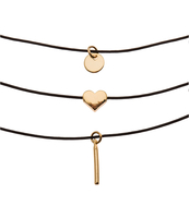 3 Row Charm Choker Set