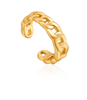 AH E021-05G Ear cuff Zilver geelgoudverguld - 1.1cm