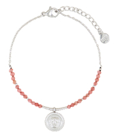 Armband bedel & red jade