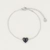 Armband black onyx hartje