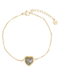 Armband labradorite hartje