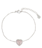 Armband Rose Quartz hartje