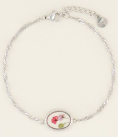 Armband wildflower ovaal