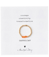 Beauty Carnelian Gold Filled Ring S/M