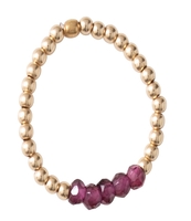 Beauty Garnet Gold Ring M/L