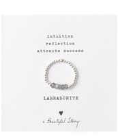 Beauty Labradorite Silver Ring S/M