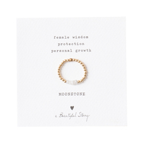 Beauty Moonstone Gold Ring S/M