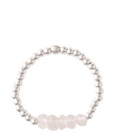 Beauty Rose Quartz Silver Ring M/L
