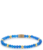 Brightening Blue - 4mm - yellow gold plated