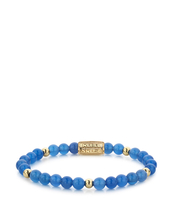 Brightening Blue - 6mm - yellow gold plated