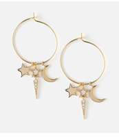 Celestial Charm Cluster Hoops
