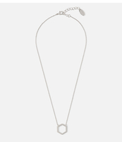 Cutout Hexagon Charm Necklace