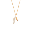 Double Feather Ditsy Necklace